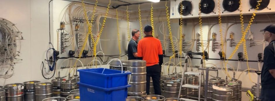 cleaning keg room